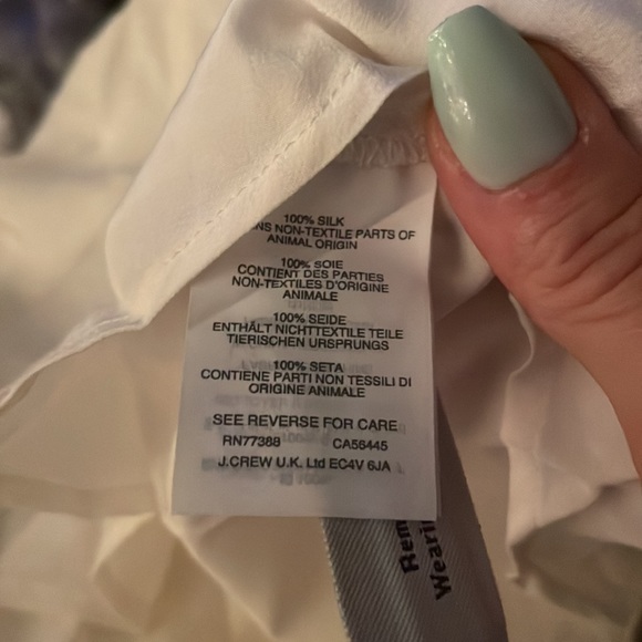 Jcrew button down Alexa Chung blouse collar top silk madewell - Picture 2 of 5